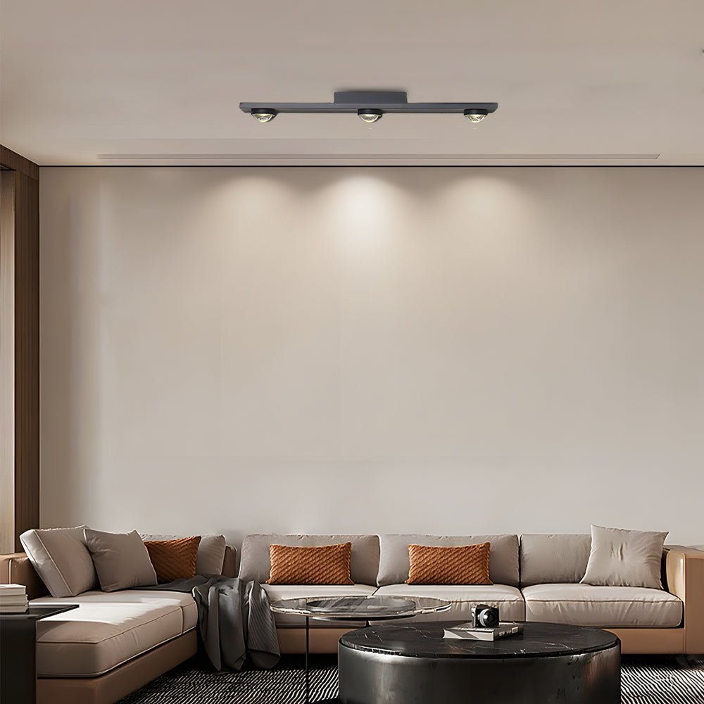 Modern Aluminum Black Long Bar Wall - Washing LED Ceiling Light - 3/4/5 - Light
