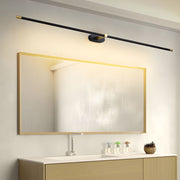 Modern bathroom vanity light strip with a sleek gold finish, offering ample lighting for bathroom mirrors and vanities.