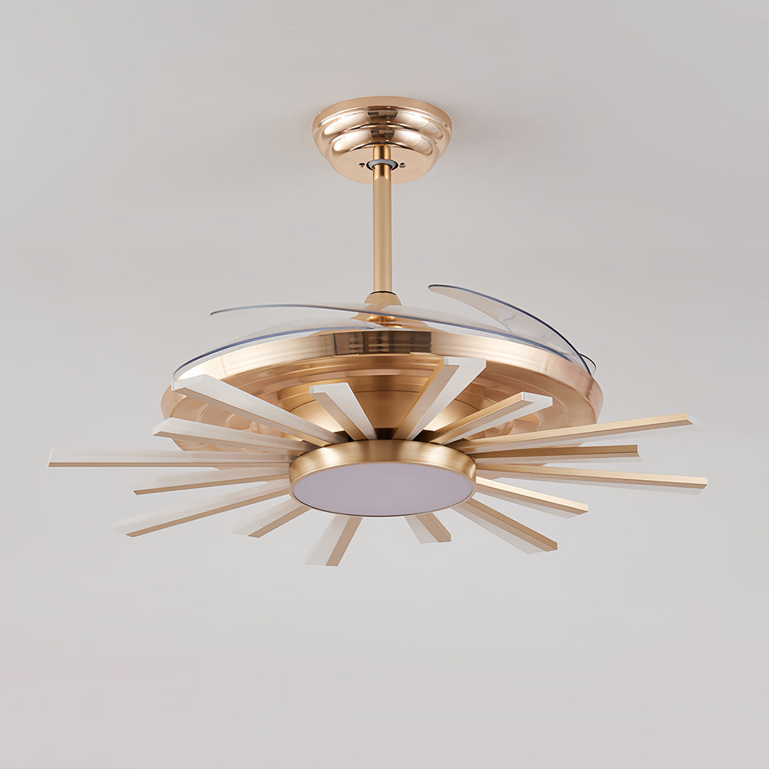 Elevate your space with the Modern Black Ceiling Fan with Light – luxury multi-head iron body design offering stylish lighting and efficient airflow.