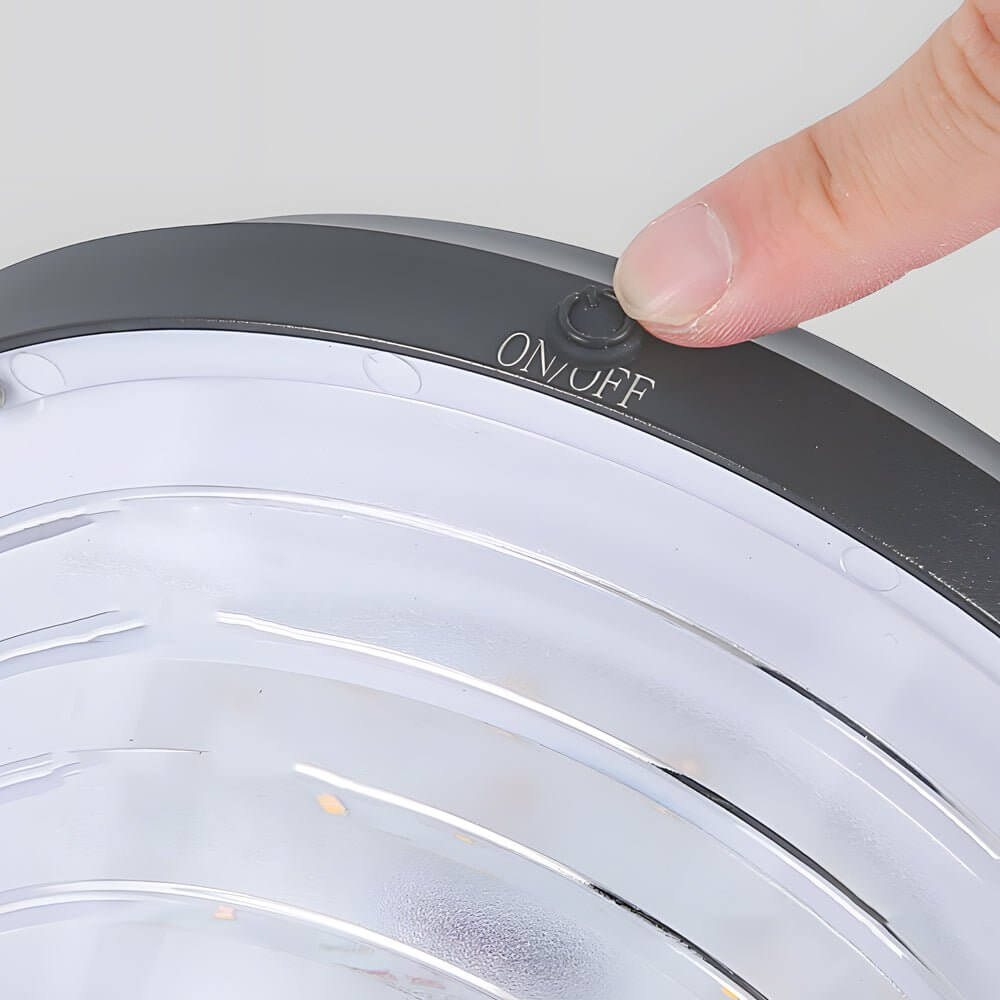 Modern Black LED Solar Pathway Lights 27.6 - Inch High with Clear Frosted Lampshade