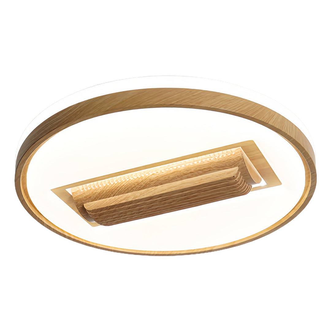 Modern bladeless ceiling fan with LED light with circular frame providing efficient air circulation and bright lighting