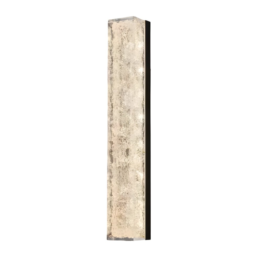 Modern Brass 1 - Light LED Wall Sconces Rectangle Wall Light in Ice Resin