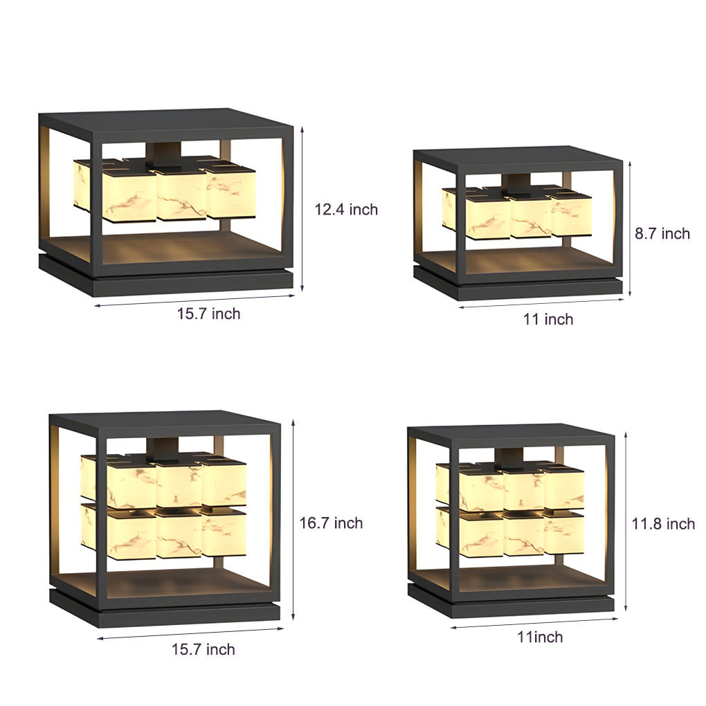 Modern brick pillar solar lights product collection