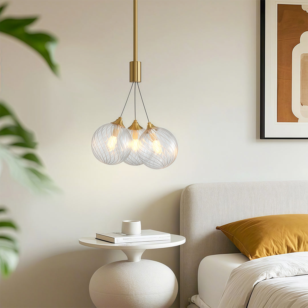 luxury bubble chandelier with multiple illuminated glass bubbles