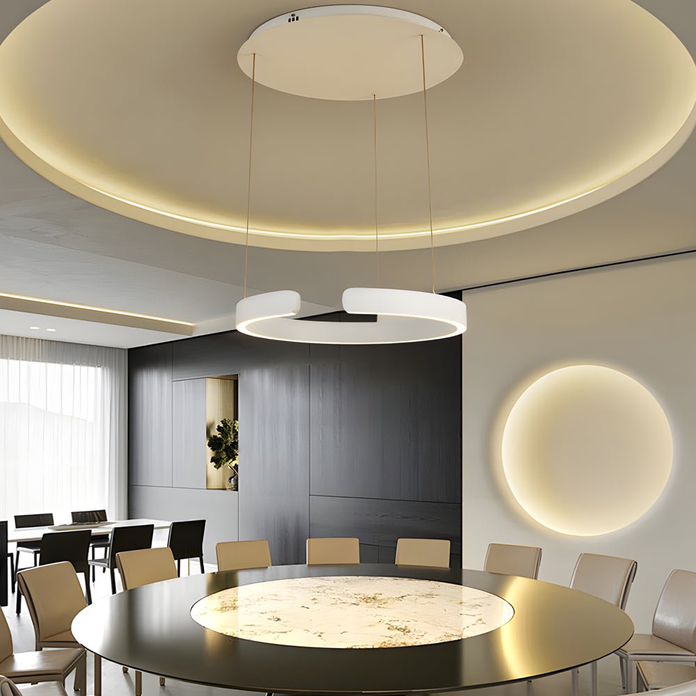 Modern C - shaped Pendant Light with Adjustable Height
