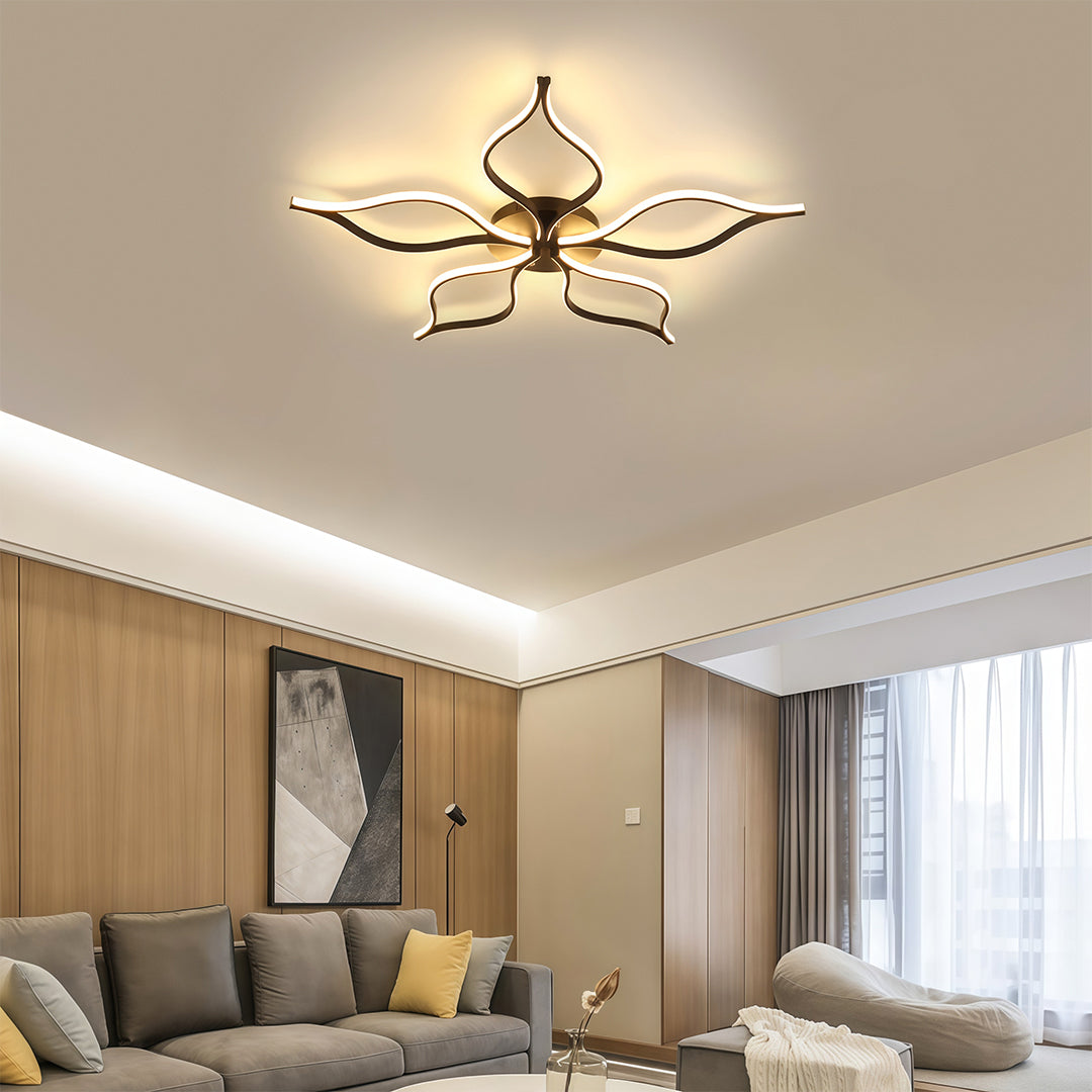 Modern ceiling lights flush mount providing ambient lighting in contemporary living space