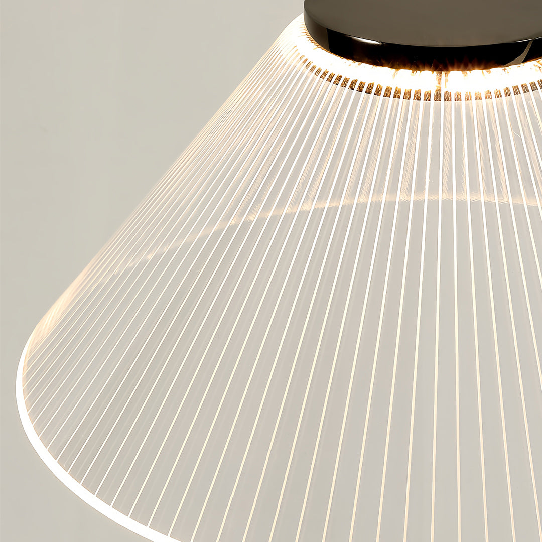 Modern craft floor lamp showcasing a white fabric shade and black metal stand