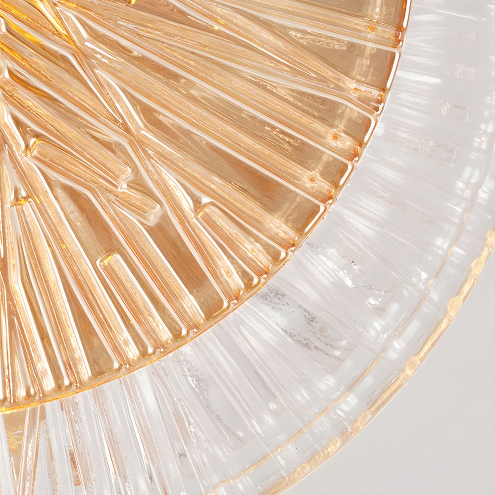 Modern Crystal Glass Disc Pendant Light with LED 1 - Light Round Hanging Lamp