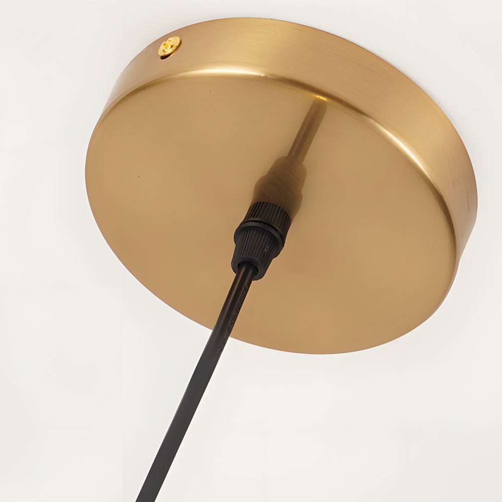 Modern Crystal Glass Disc Pendant Light with LED 1 - Light Round Hanging Lamp