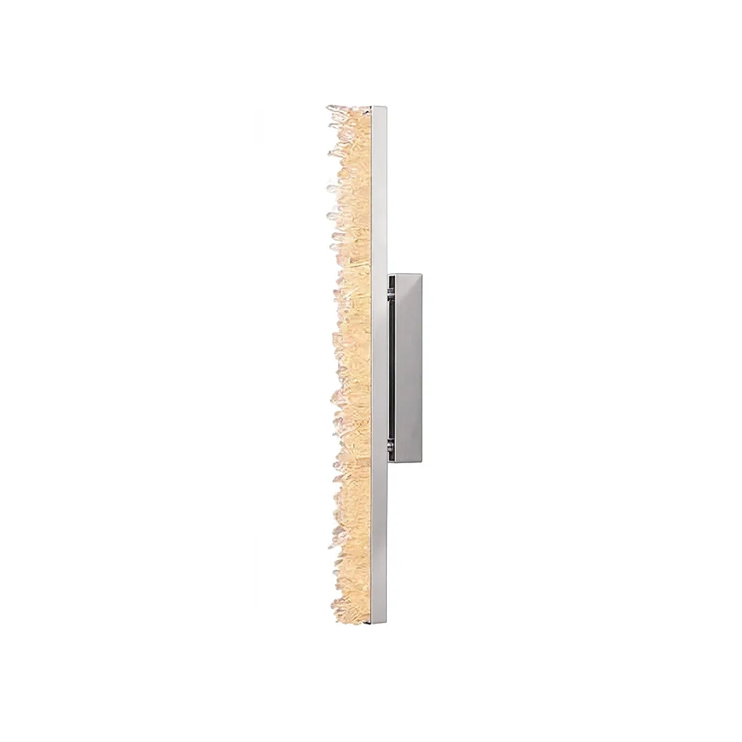 Modern crystal wall lights product image showing a medium vertical fixture with crystal texture.