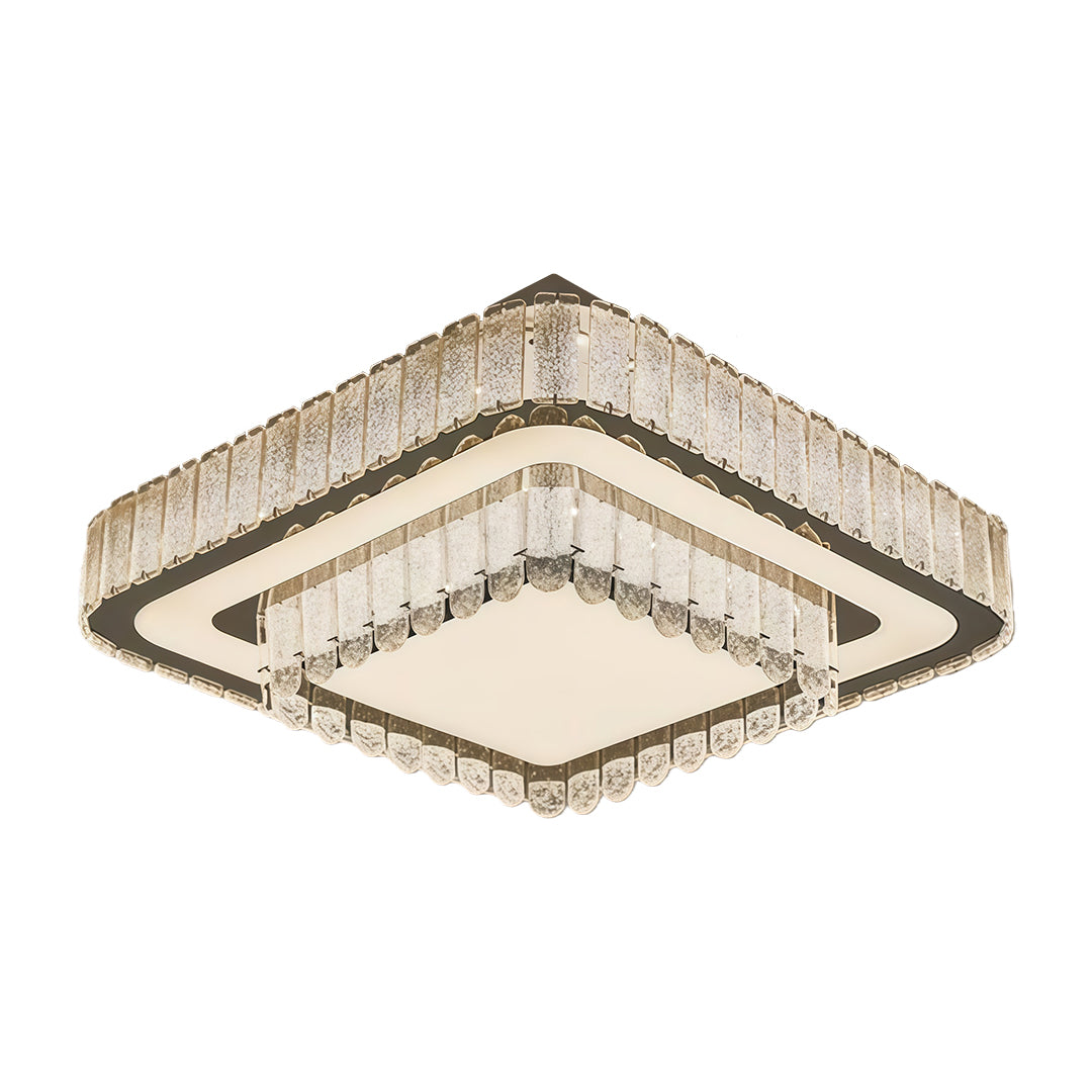 Add a touch of luxury to your home with modern flush mount light fixtures, featuring crystal accents for elegant, ambient ceiling lighting.