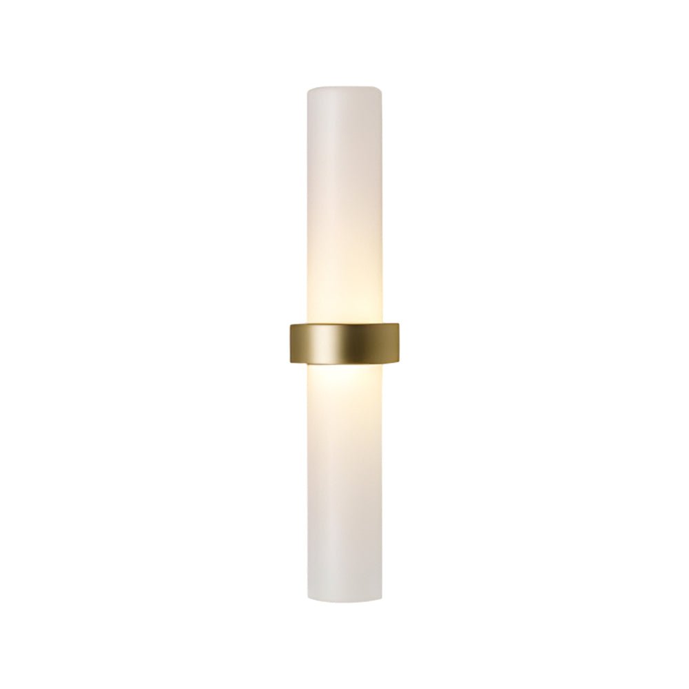 Modern Frosted Glass Tube 1 - Light Wall Sconce in Warm White for Living Room