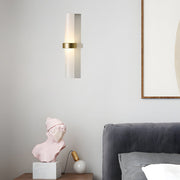 Modern Frosted Glass Tube 1 - Light Wall Sconce in Warm White for Living Room
