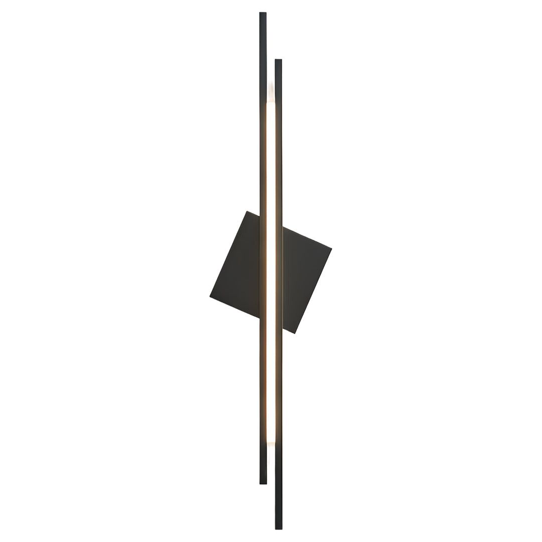 Modern gold metal floor lamp with a single diamond-shaped shade