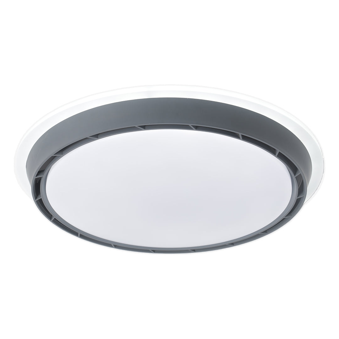 Modern gray ceiling light with hidden fan, elegant and contemporary indoor fixture