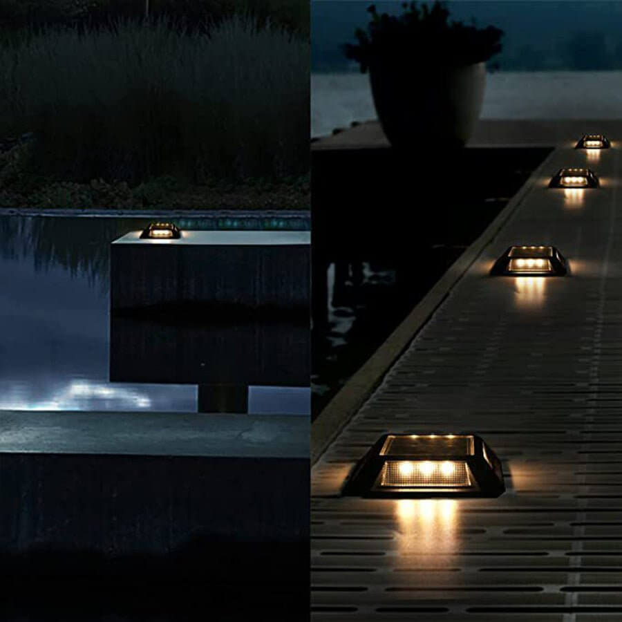 Modern Heavy - Duty Solar Deck Lights Waterproof LED Path Lighting