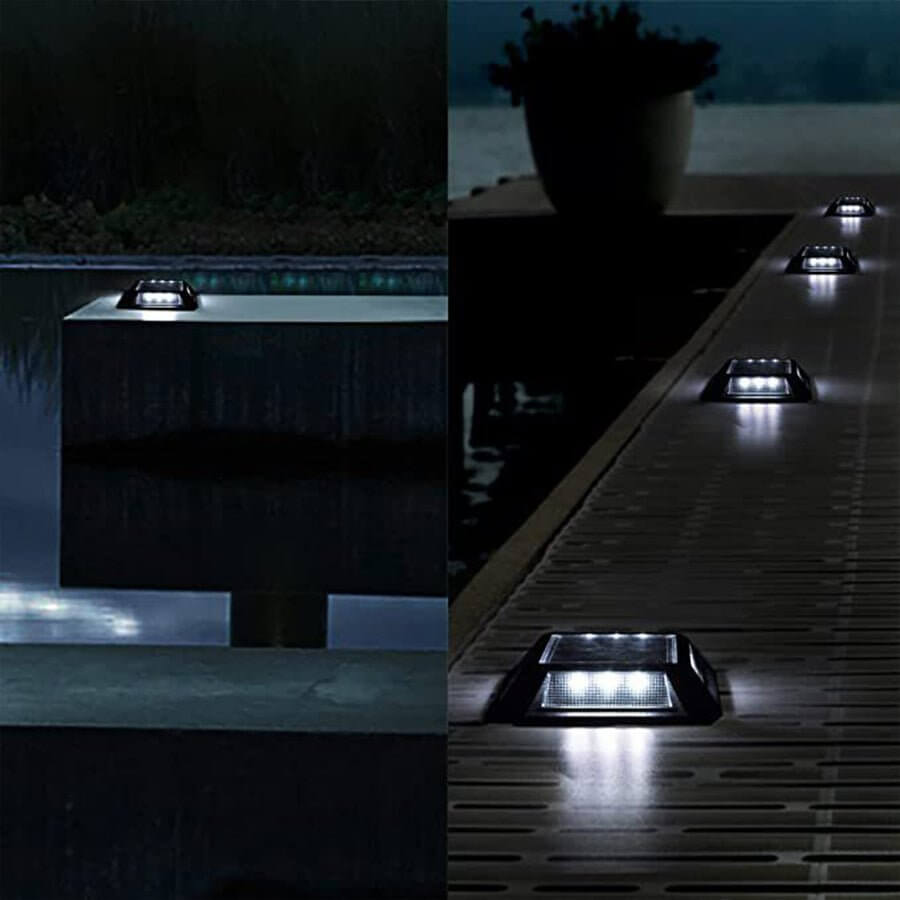 Modern Heavy - Duty Solar Deck Lights Waterproof LED Path Lighting