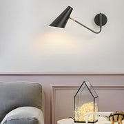 Modern Hoxton Hanging Wall Sconce with Conical Shade - 1 - Light