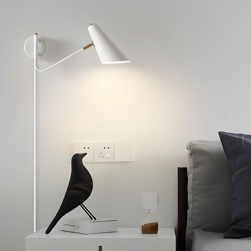 Modern Hoxton Hanging Wall Sconce with Conical Shade - 1 - Light