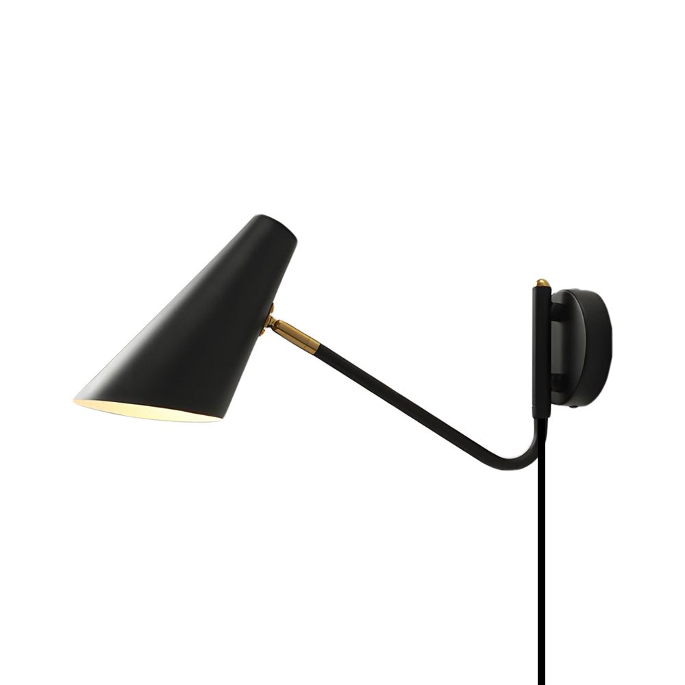 Modern Hoxton Hanging Wall Sconce with Conical Shade - 1 - Light