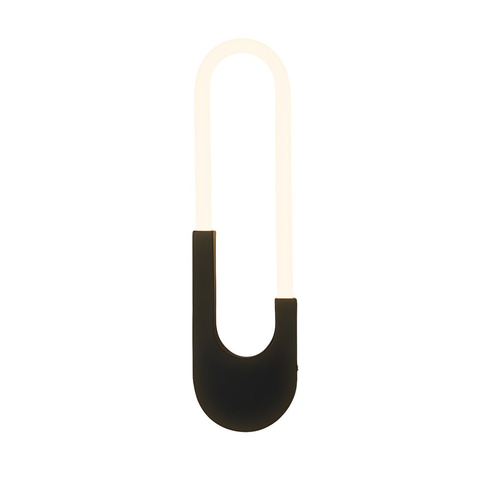 Modern Indoor Oval LED Wall Sconces - 16'' H, Black