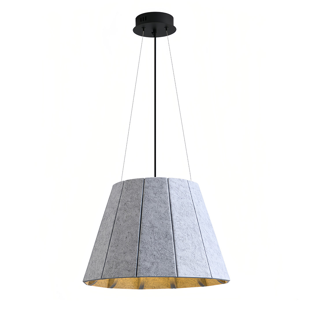 modern dining room lighting with a single industrial pendant light fixture acoustic felt 