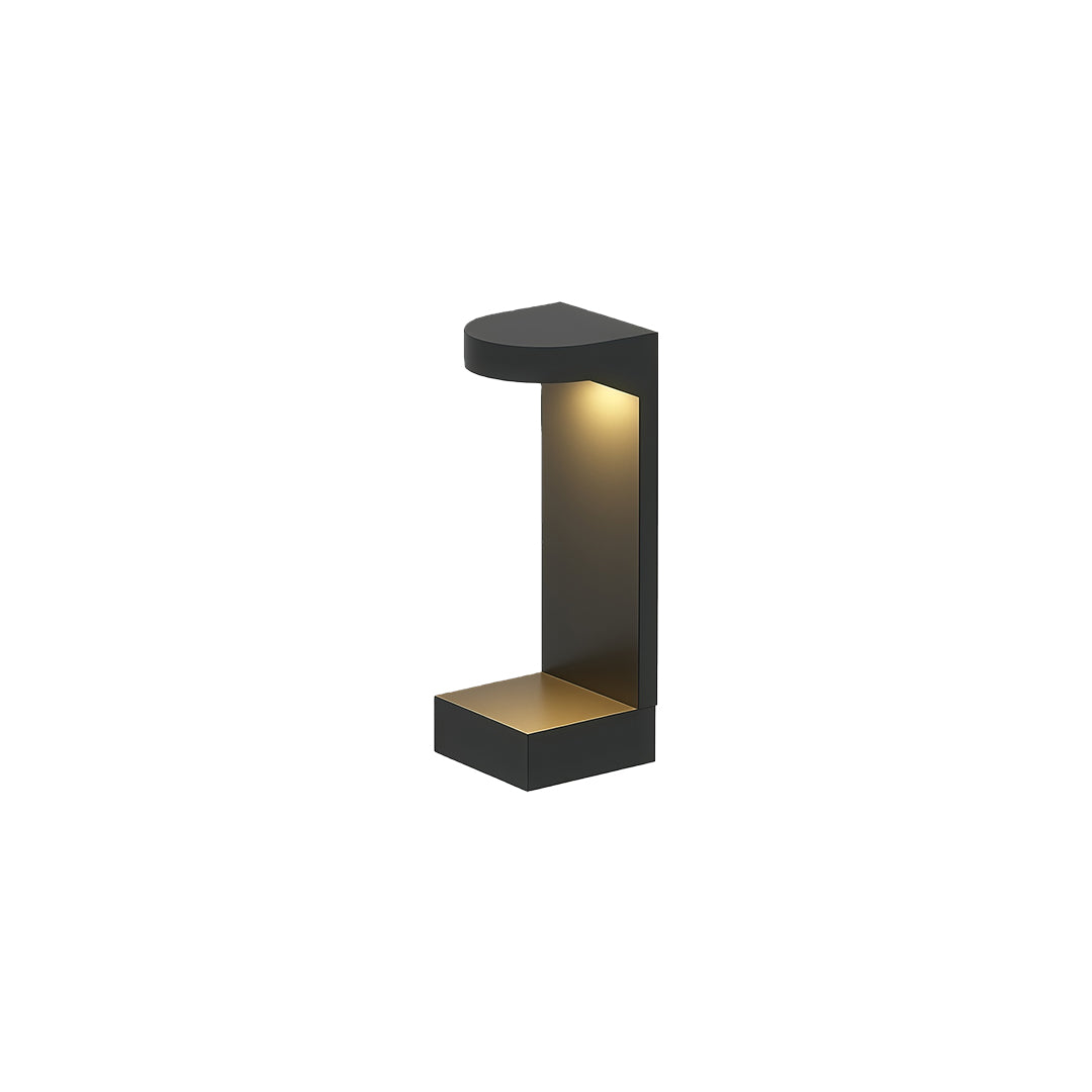 Modern landscape pathway light with a sleek black rectangular design, perfect for outdoor illumination.