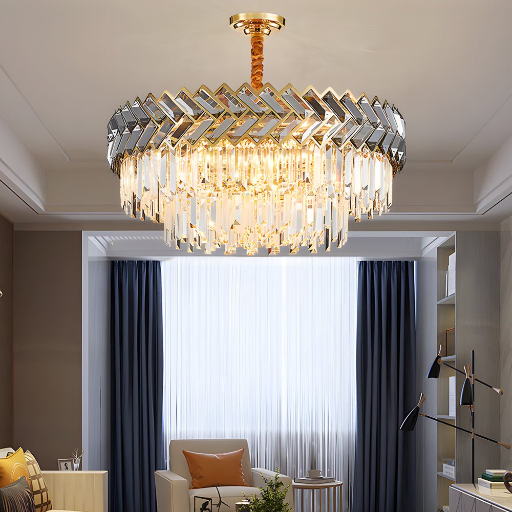 Modern LED Dimmable Dining Room Crystal Chandelier - Round/Rectangle