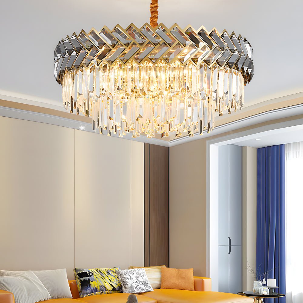 Modern LED Dimmable Dining Room Crystal Chandelier - Round/Rectangle
