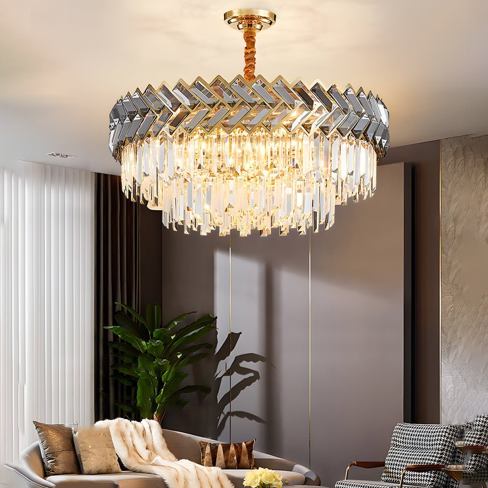 Modern LED Dimmable Dining Room Crystal Chandelier - Round/Rectangle