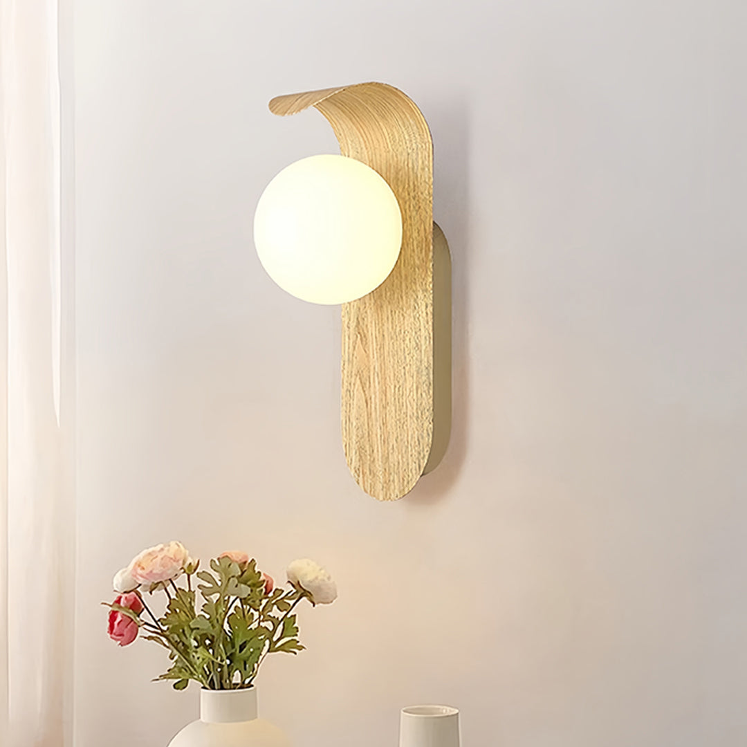 Modern led lights for wall installed in contemporary living room with neutral decor