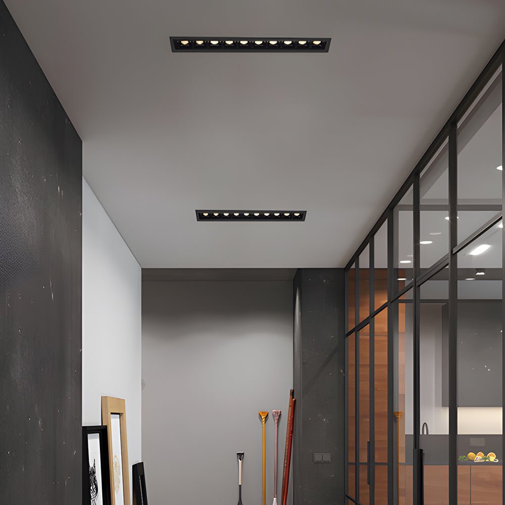Led Downlight In Ceiling Modern LED Linear Recessed Ceiling Downlight, 1/2/5/10/15-Light - Dazuma