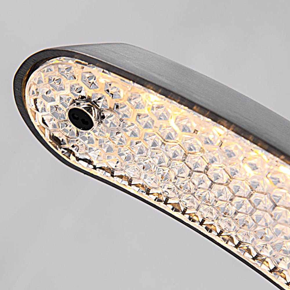 Modern LED Ring - Shaped Pendant Light with Acrylic Shades for Living Room