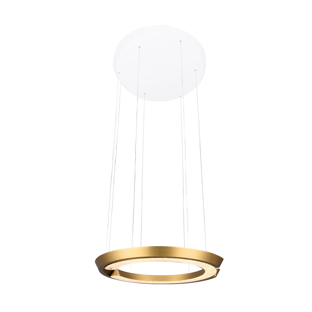 Modern LED Ring - Shaped Pendant Light with Acrylic Shades for Living Room
