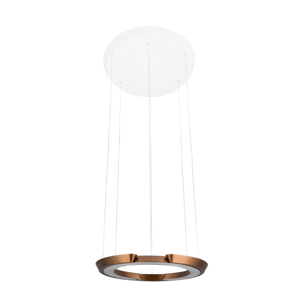 Modern LED Ring - Shaped Pendant Light with Acrylic Shades for Living Room