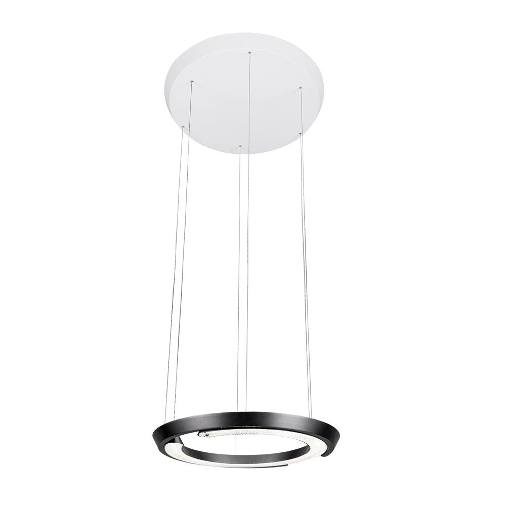 Modern LED Ring - Shaped Pendant Light with Acrylic Shades for Living Room