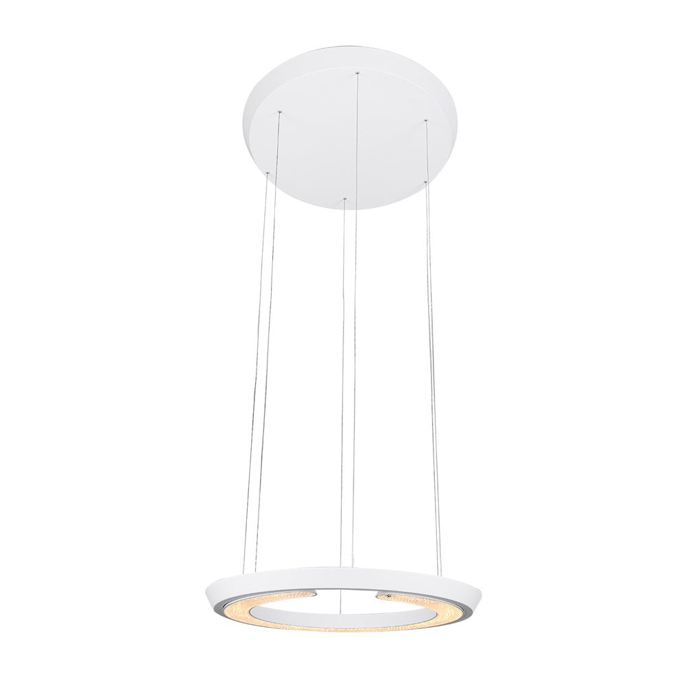 Modern LED Ring - Shaped Pendant Light with Acrylic Shades for Living Room