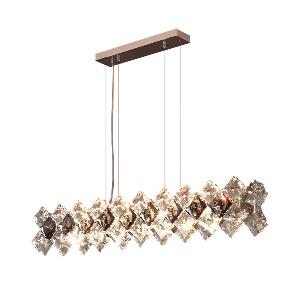 Modern luxury crystal room dining chandeliers in a cluster, showcasing the luxurious design.