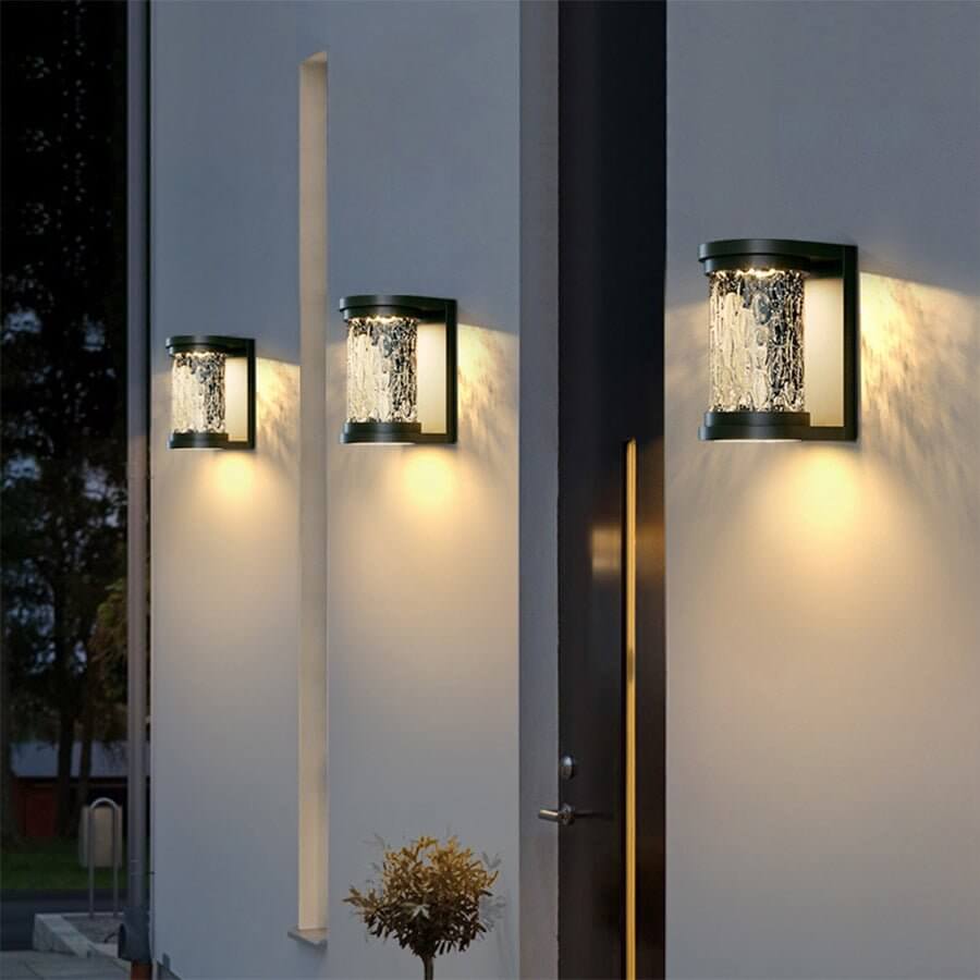 Modern Luxury Glass Stereoscopic Luminescence Cylindrical LED Wall Light