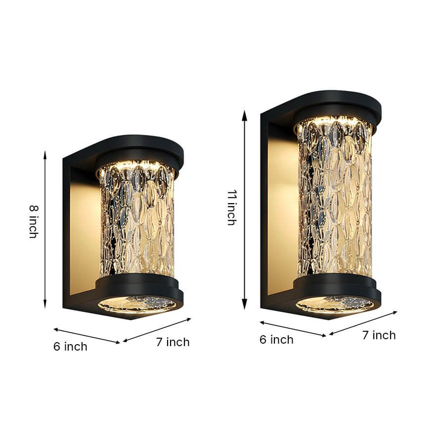 Modern Luxury Glass Stereoscopic Luminescence Cylindrical LED Wall Light