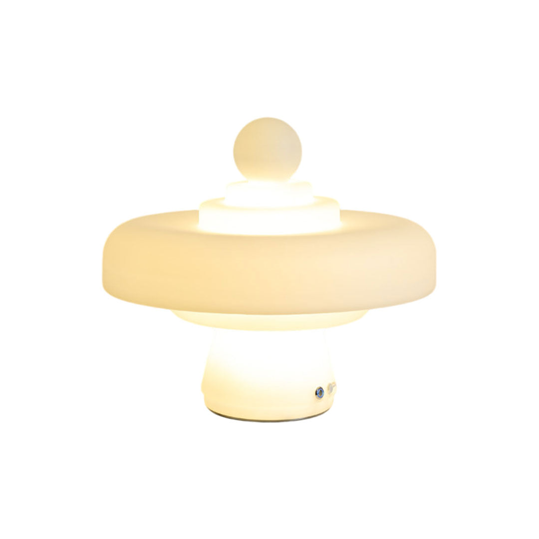 Modern outdoor floor lamps product image with artistic stacked sphere design on white background.