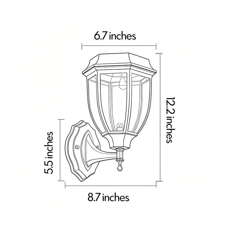 Outdoor solar lights wall mount for home exterior