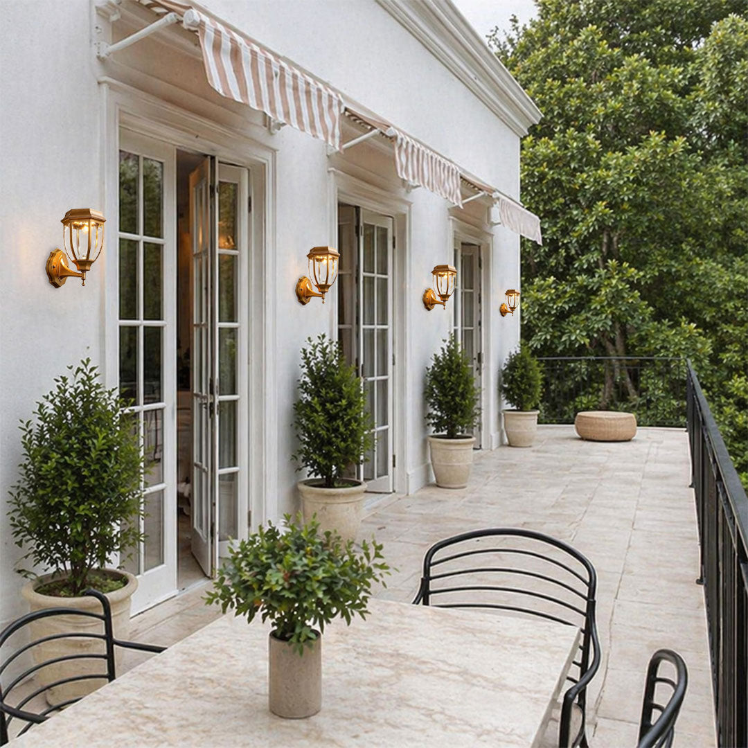 Outdoor solar lights wall mount for home exterior