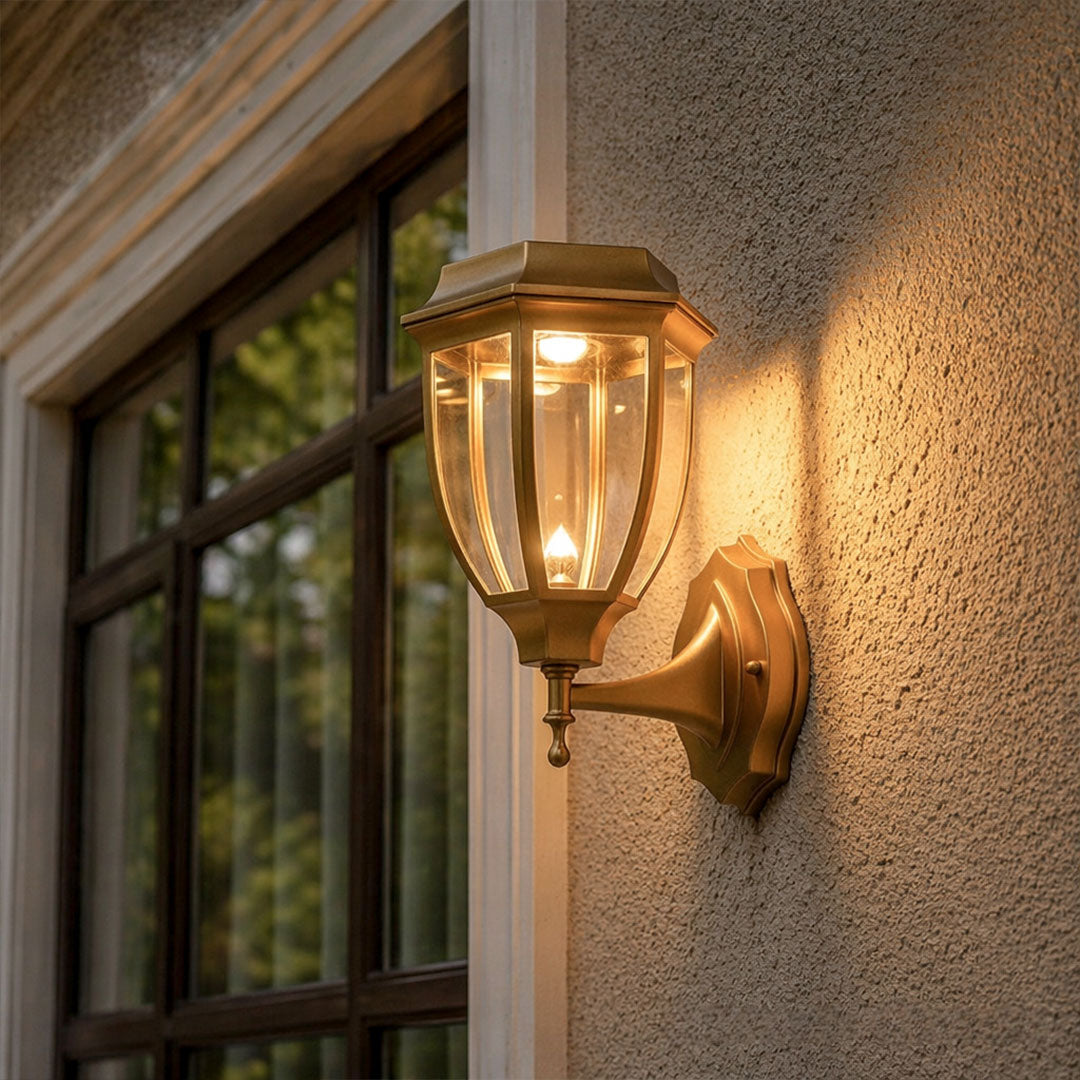 Outdoor solar lights wall mount for home exterior