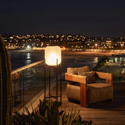 Outdoor Standing Light Lantern LED Metal Floor Lamp