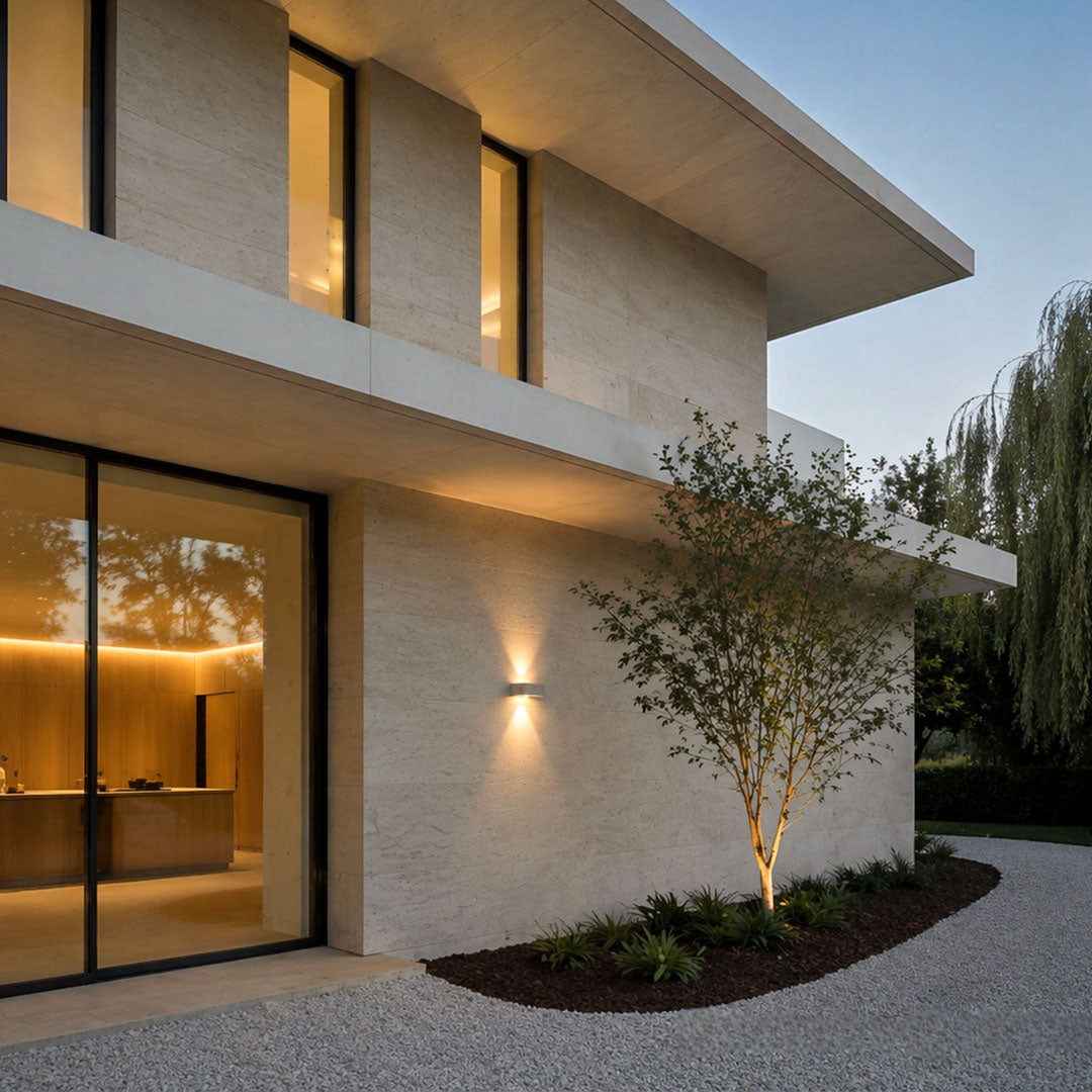 Outdoor up and down wall lights for home exterior