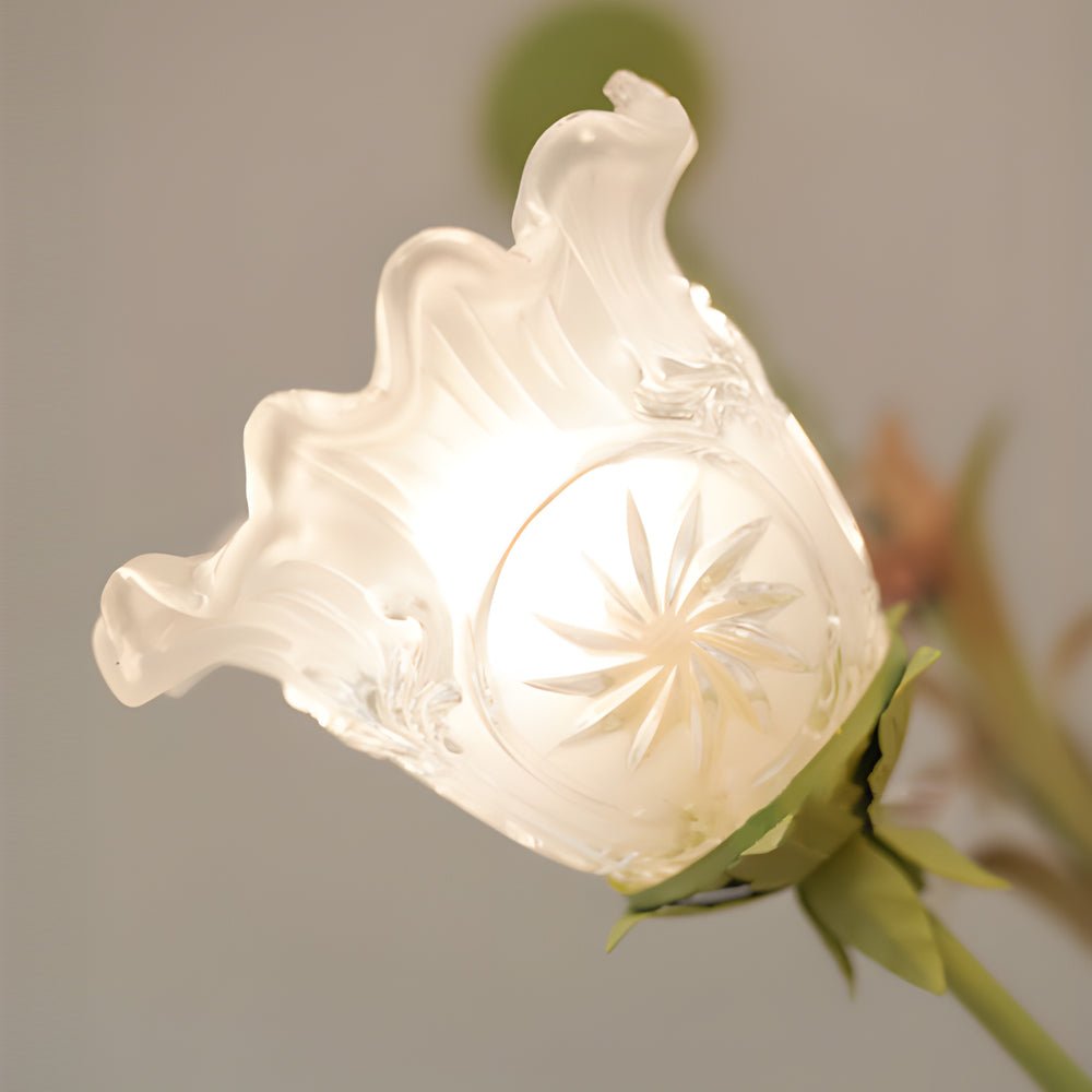 Modern Pastoral Green Flower Hanging Chandelier - 3/6/8 - Light