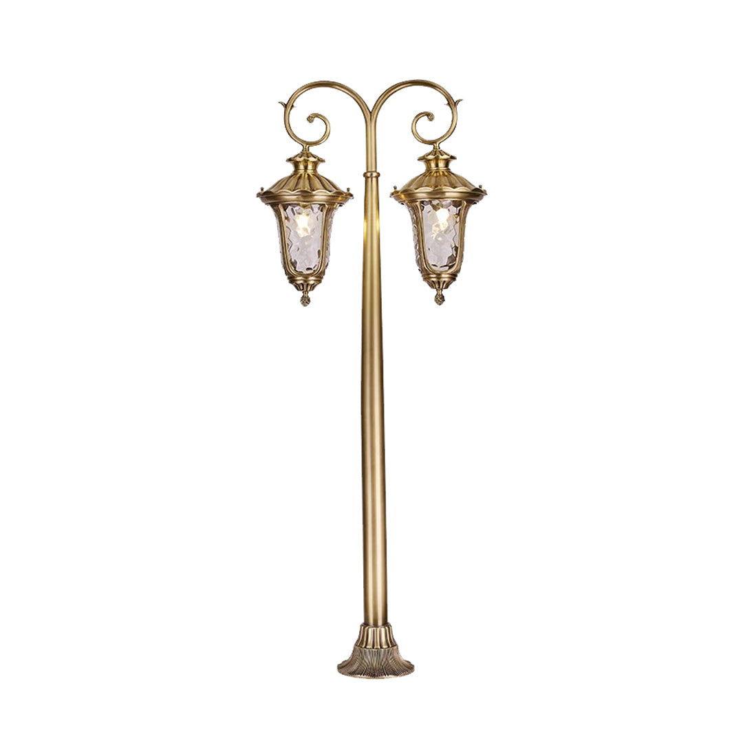 Modern path lighting outdoor along a paved walkway, creating a warm and inviting ambiance for evening strolls.