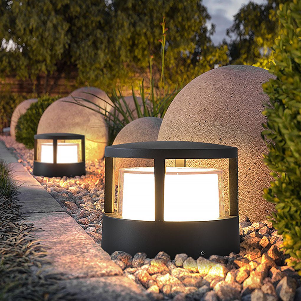 Upgrade your garden with modern round outdoor post light, combining waterproof construction and bright LED illumination.