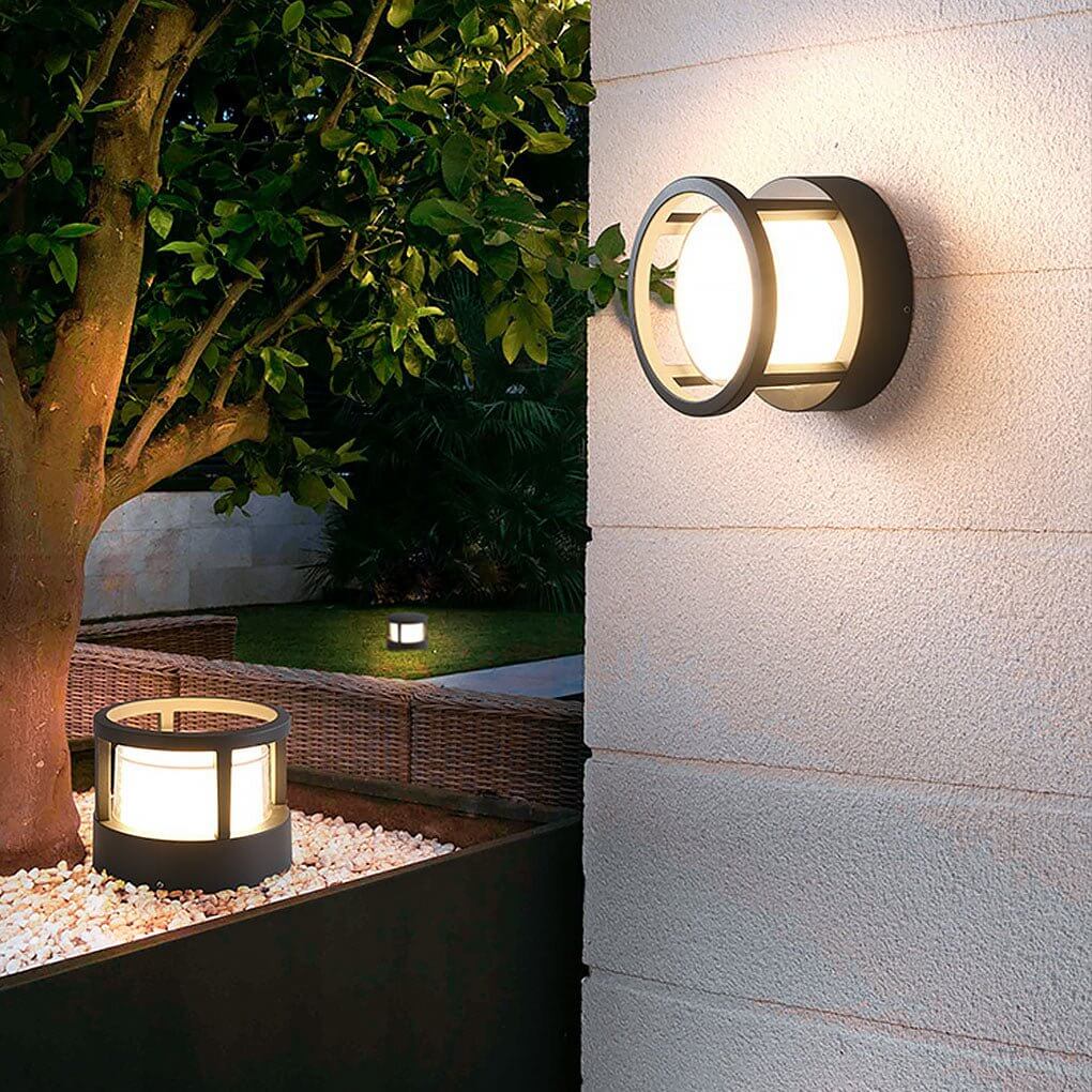 Illuminate your yard with modern round outdoor post light featuring sleek design and high-quality LED technology.